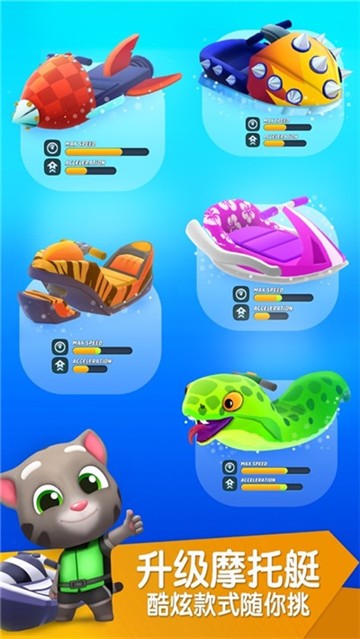 汤姆猫的摩托艇2手游 1