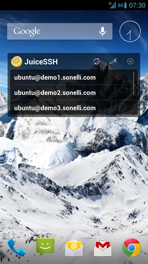 SSH手机客户端JuiceSSH截图