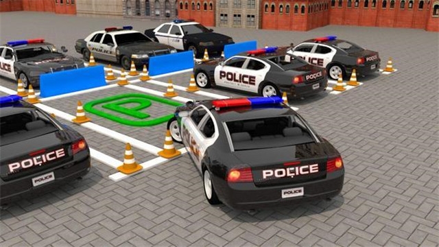 真实警车停车场3D 1