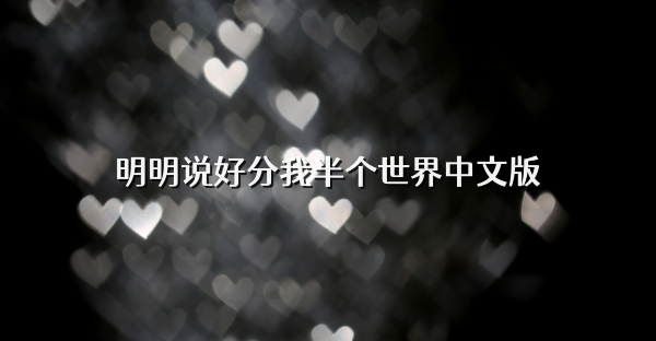明明说好分我半个世界中文版