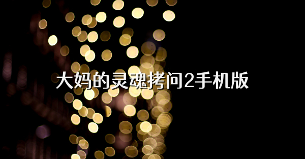 大妈的灵魂拷问2手机版