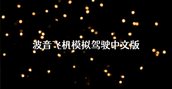波音飞机模拟驾驶中文版