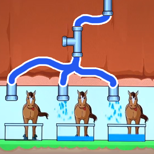 画线大挑战帮马儿喝到水