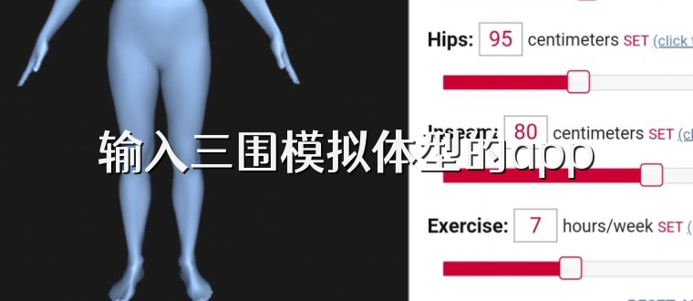 输入三围模拟体型的app