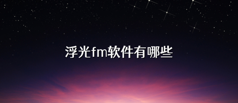 浮光fm软件有哪些