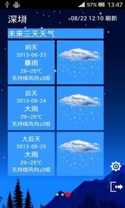 天气预报截图